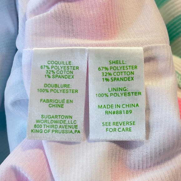 Lilly Pulitzer Womens Lana Cap Sleeve Poolside Blue Striped Dress - Size‎ XL - Picture 11 of 11